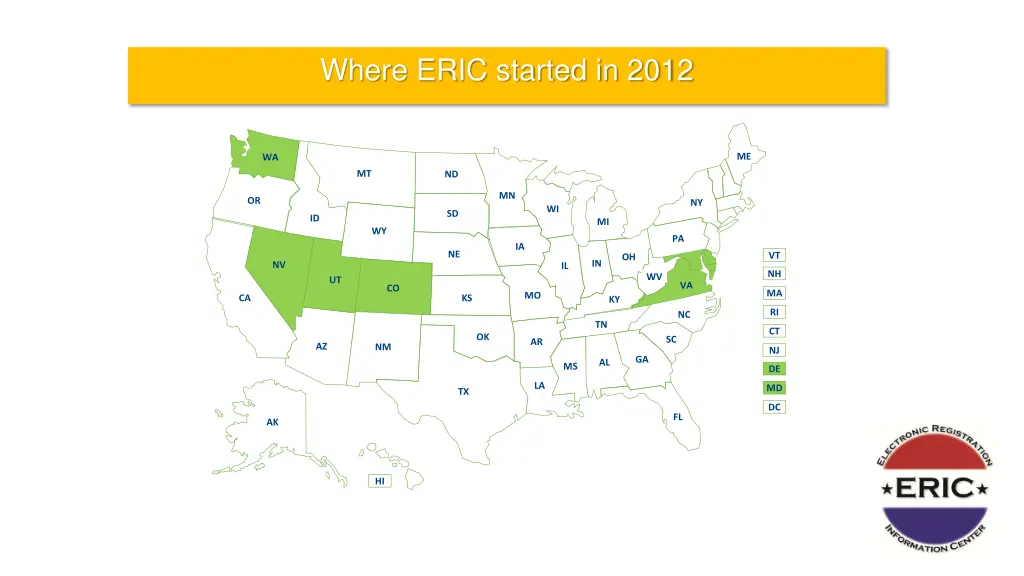 where eric started in 2012