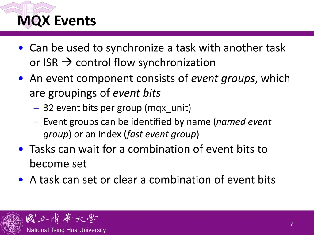 mqx events