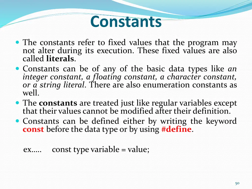 constants