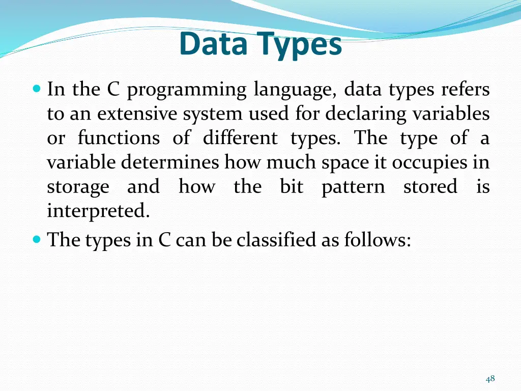 data types