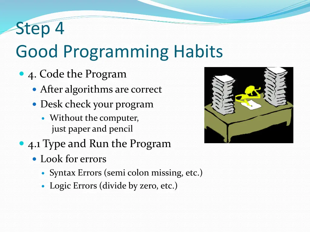 step 4 good programming habits