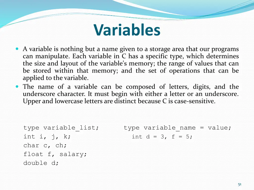variables