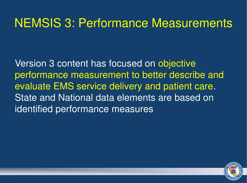 nemsis 3 performance measurements