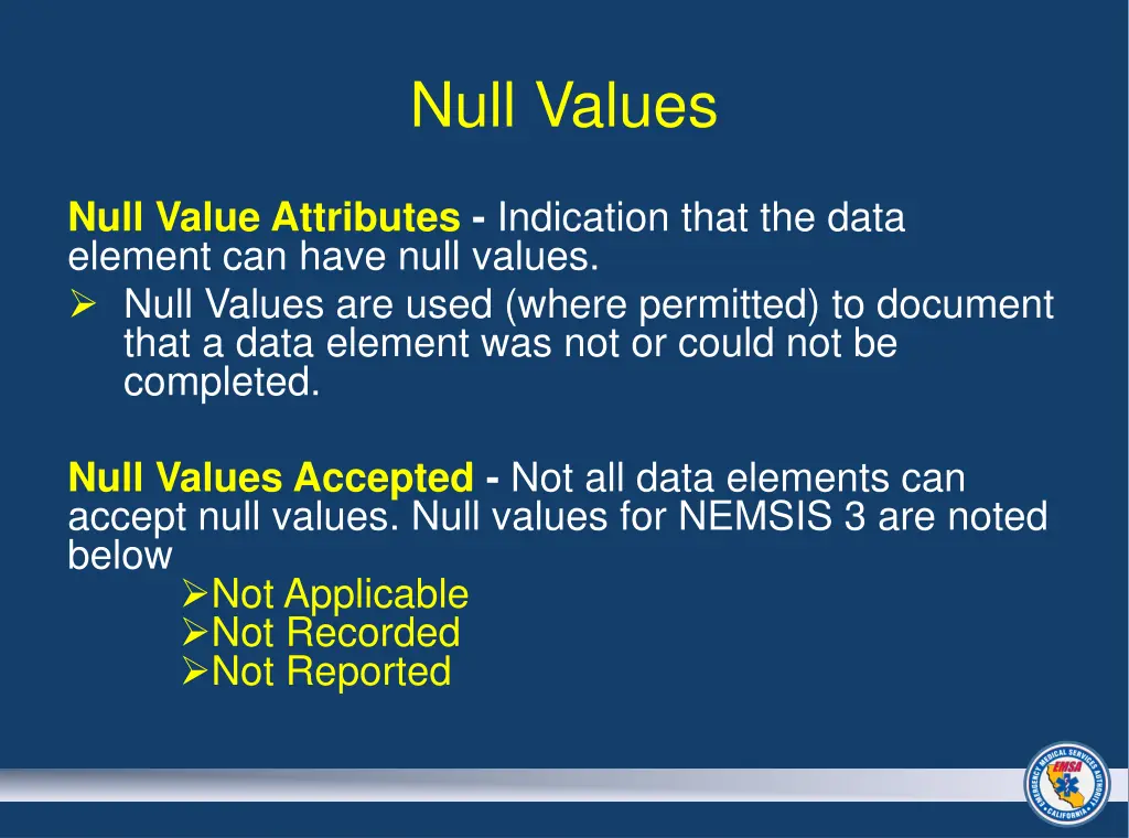 null values