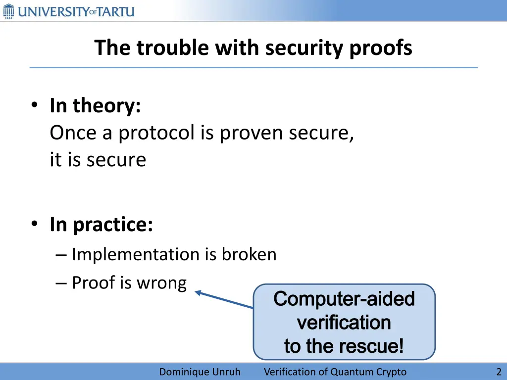 the trouble with security proofs