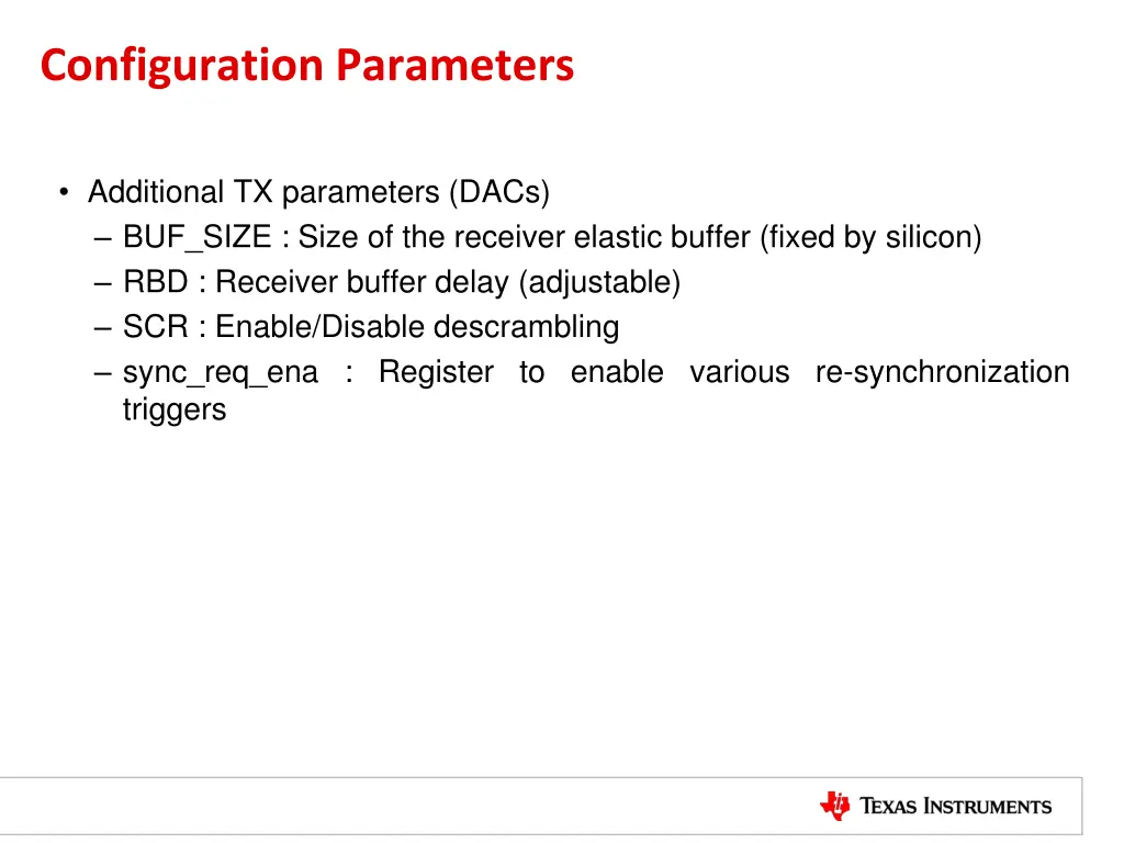 configuration parameters 3