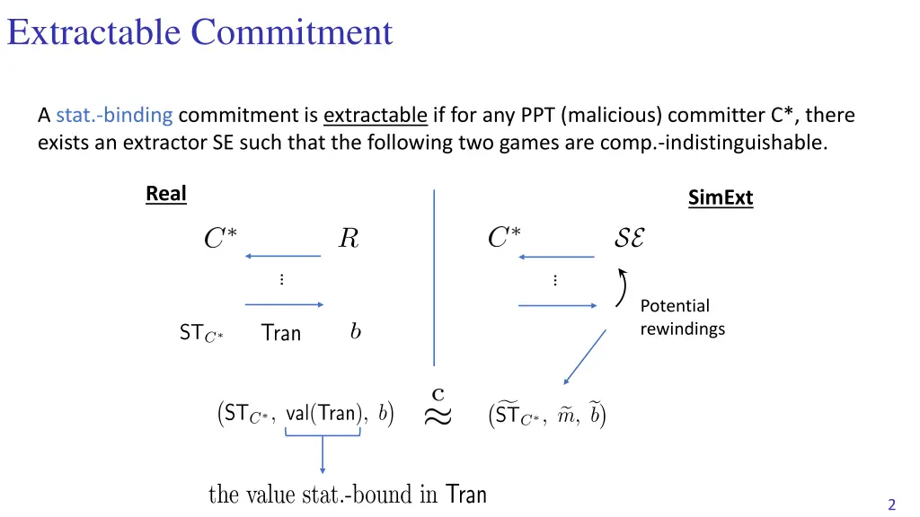 extractable commitment