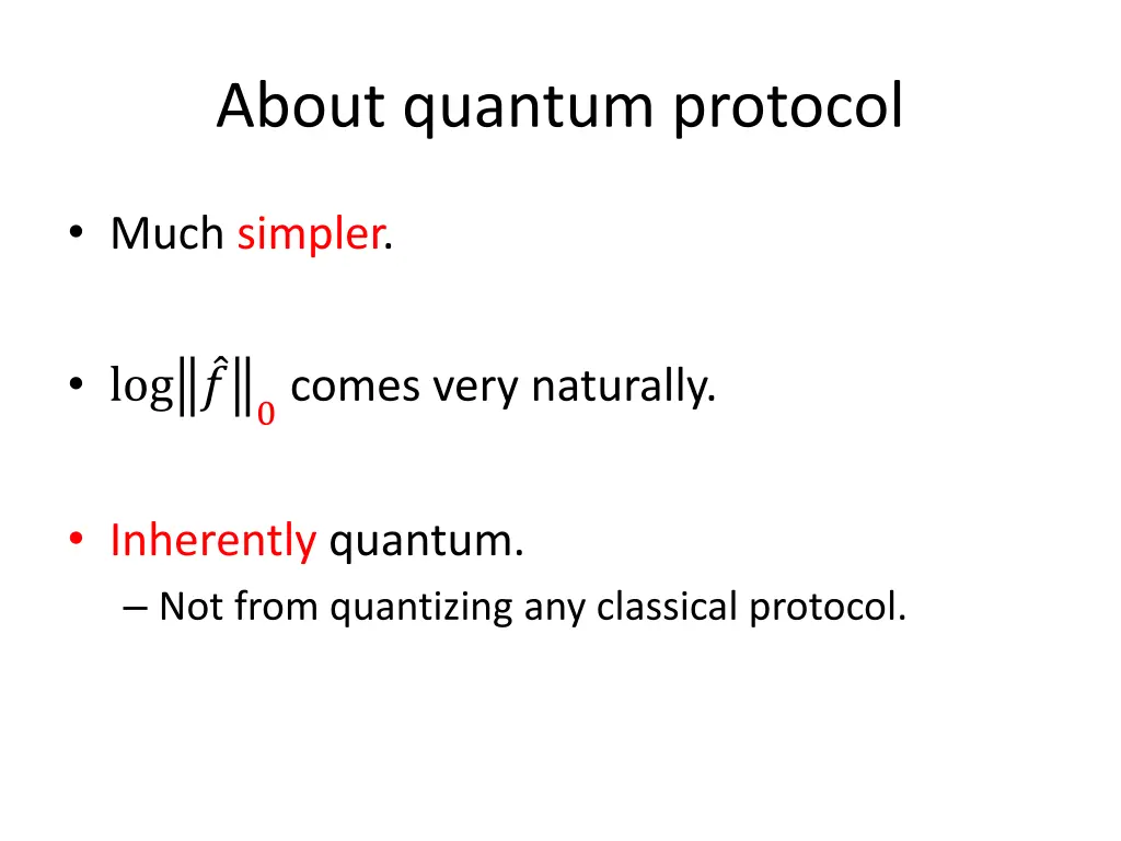 about quantum protocol