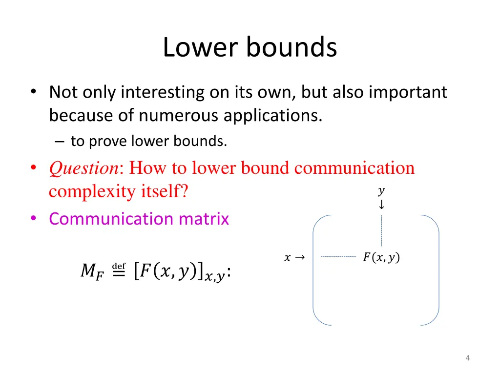 lower bounds