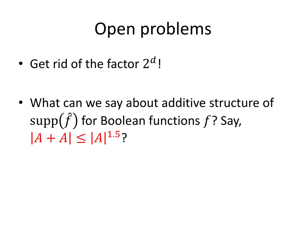open problems