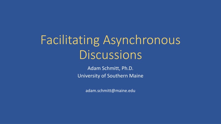 facilitating asynchronous discussions