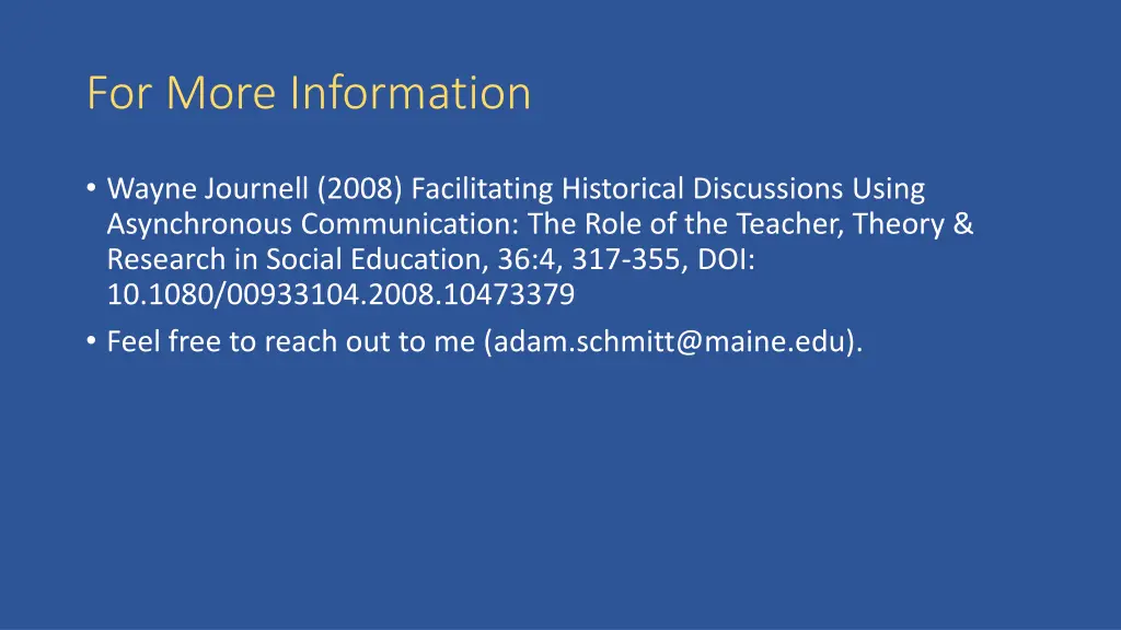 for more information