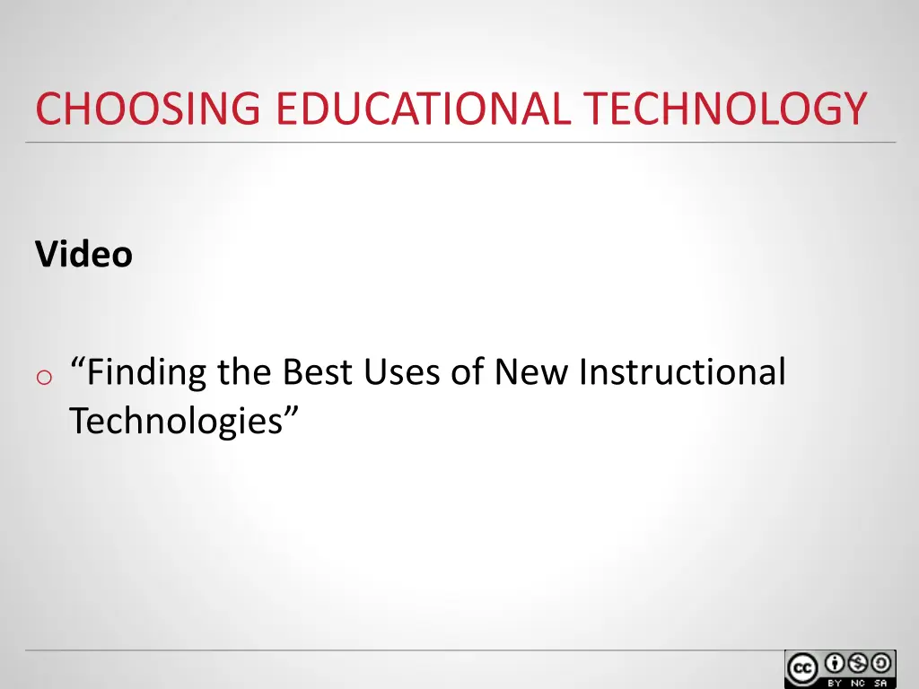 choosing educational technology