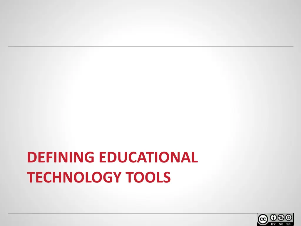 defining educational technology tools