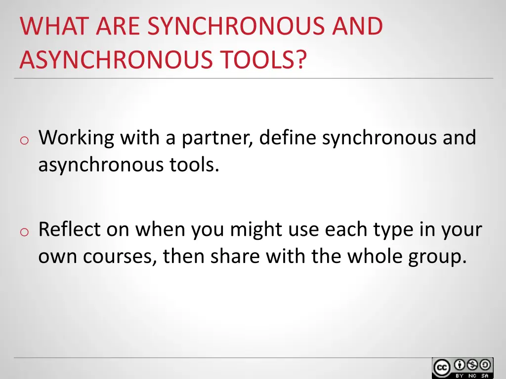 what are synchronous and asynchronous tools