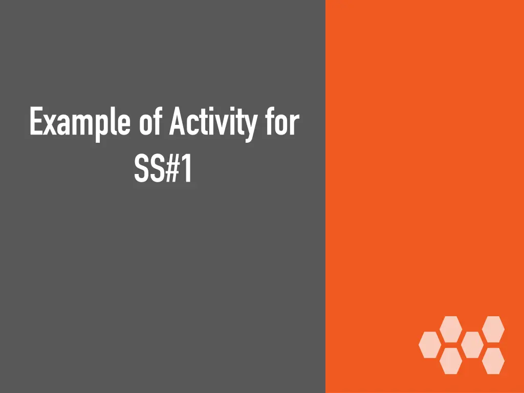 example of activity for ss 1