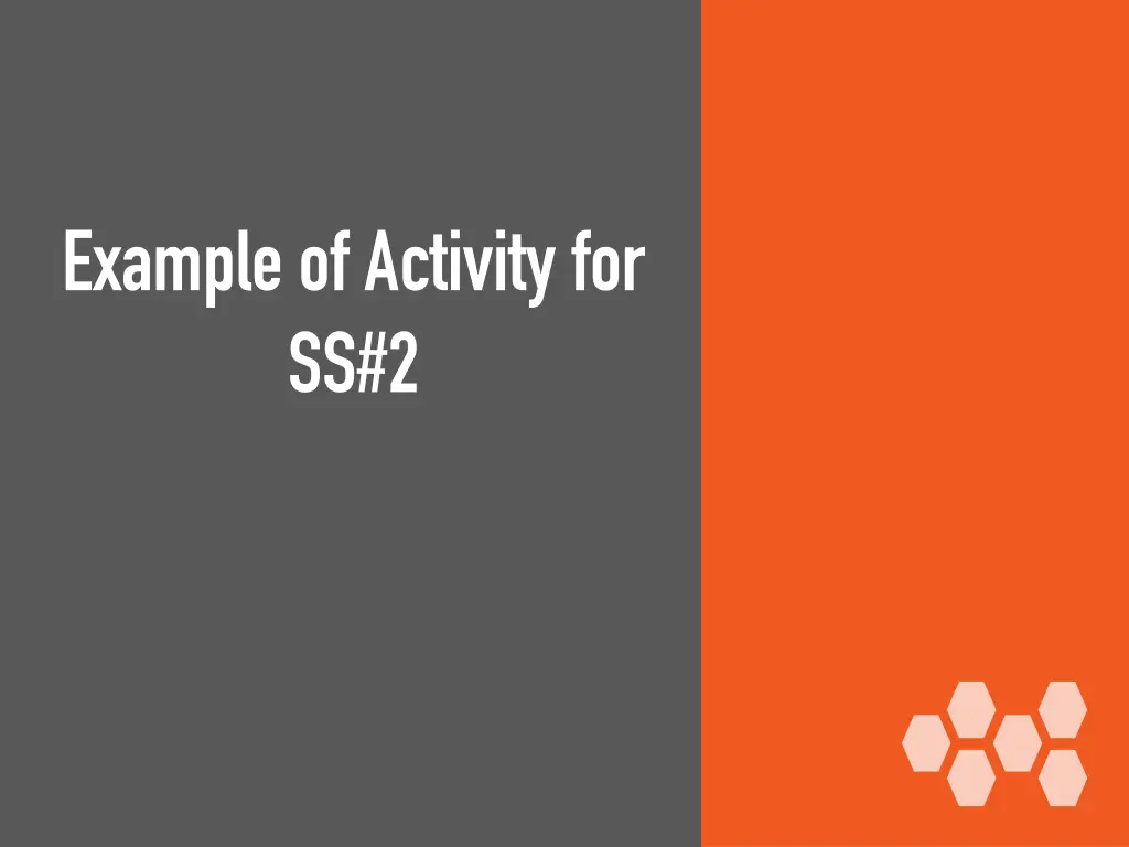 example of activity for ss 2