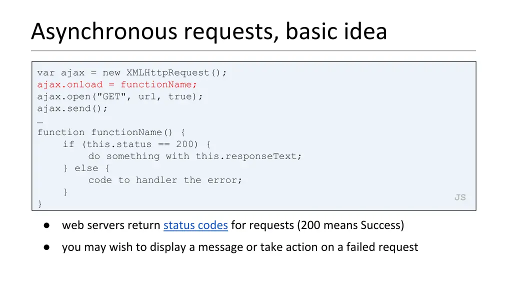asynchronous requests basic idea 1