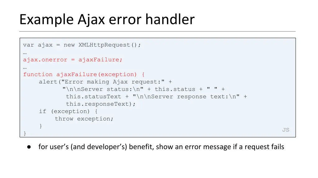 example ajax error handler