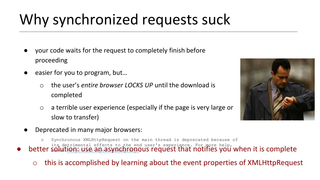 why synchronized requests suck