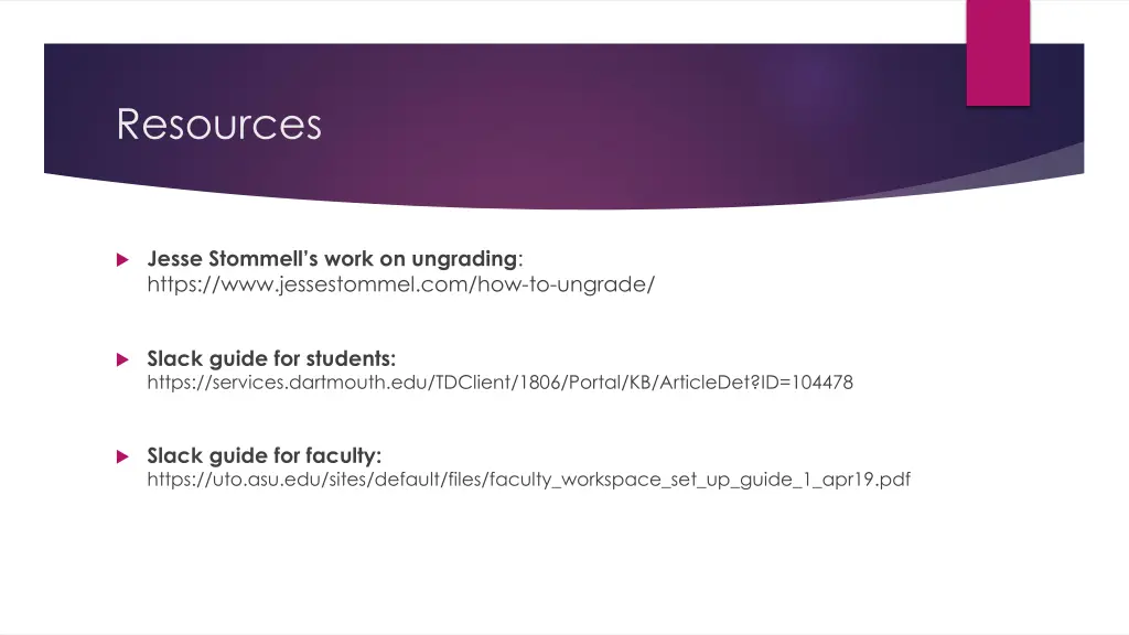 resources