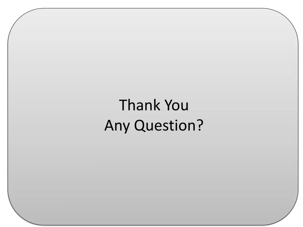 thank you any question