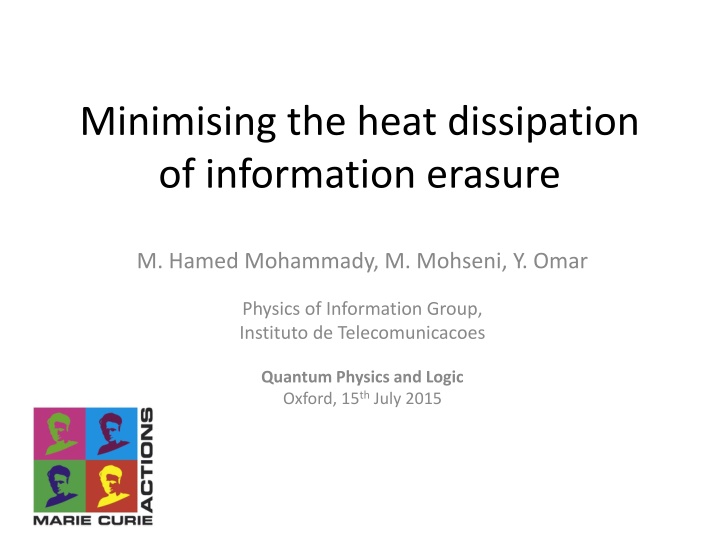 minimising the heat dissipation of information