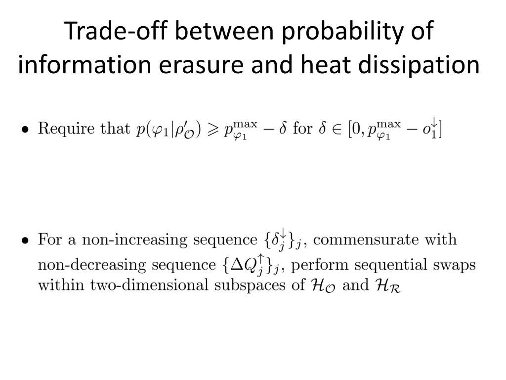 trade off between probability of information