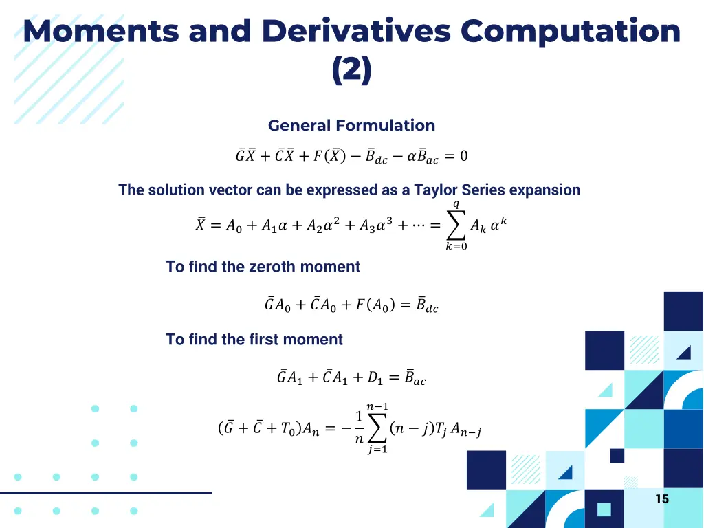 moments and derivatives computation 2