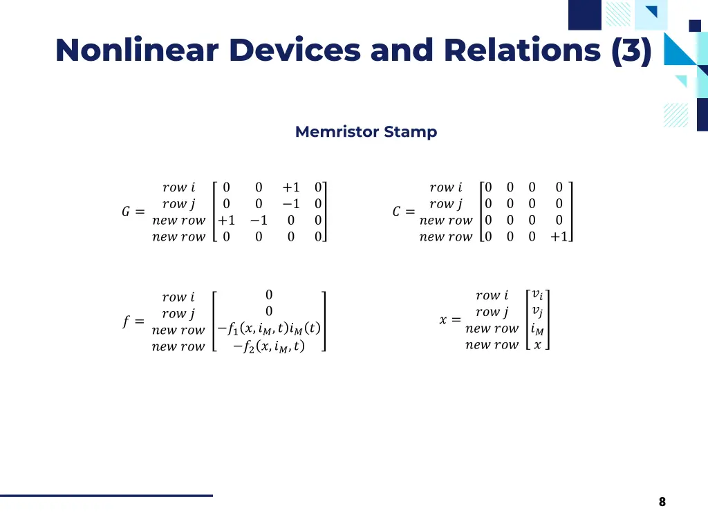 nonlinear devices and relations 3