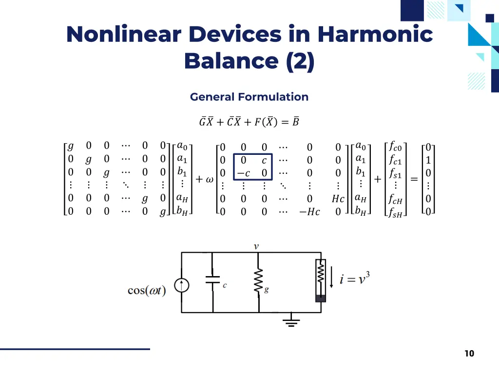 nonlinear devices in harmonic balance 2