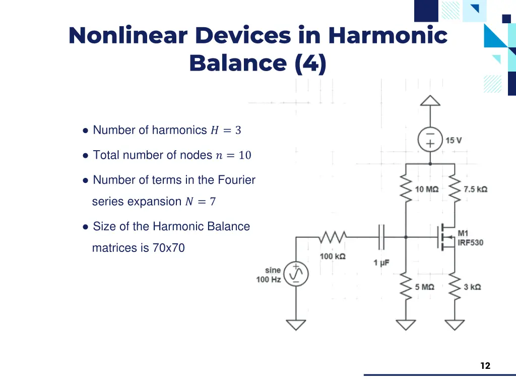nonlinear devices in harmonic balance 4