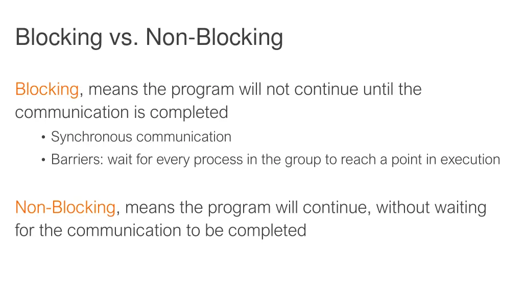 blocking vs non blocking