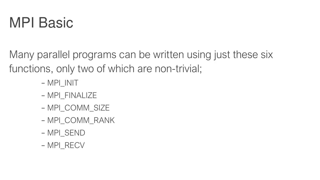 mpi basic