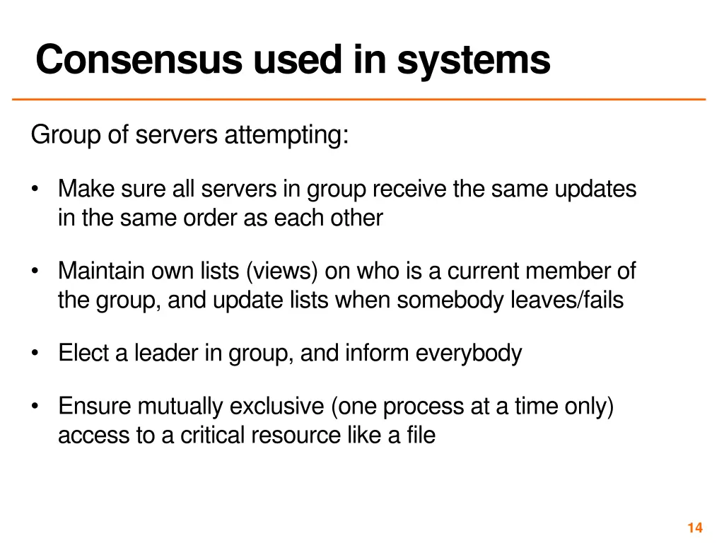 consensus used in systems