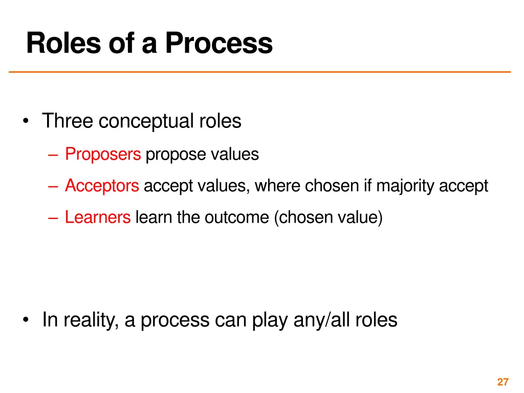 roles of a process