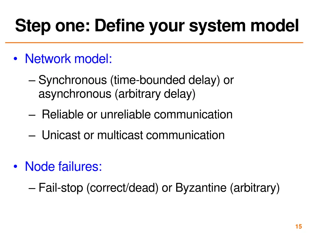 step one define your system model
