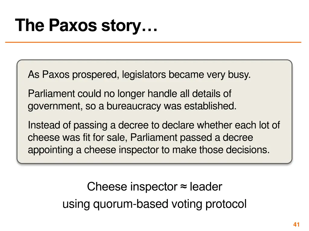 the paxos story