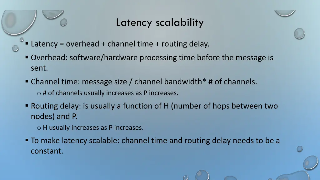 latency scalability
