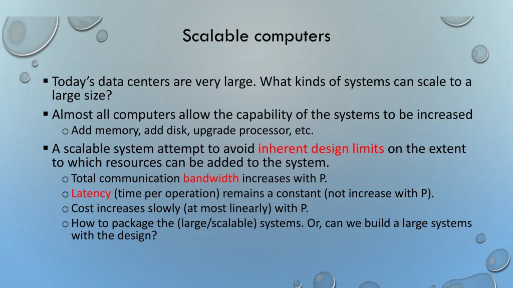 scalable computers