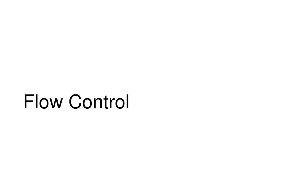 flow control