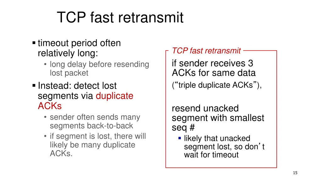 tcp fast retransmit