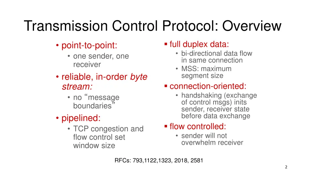 transmission control protocol overview