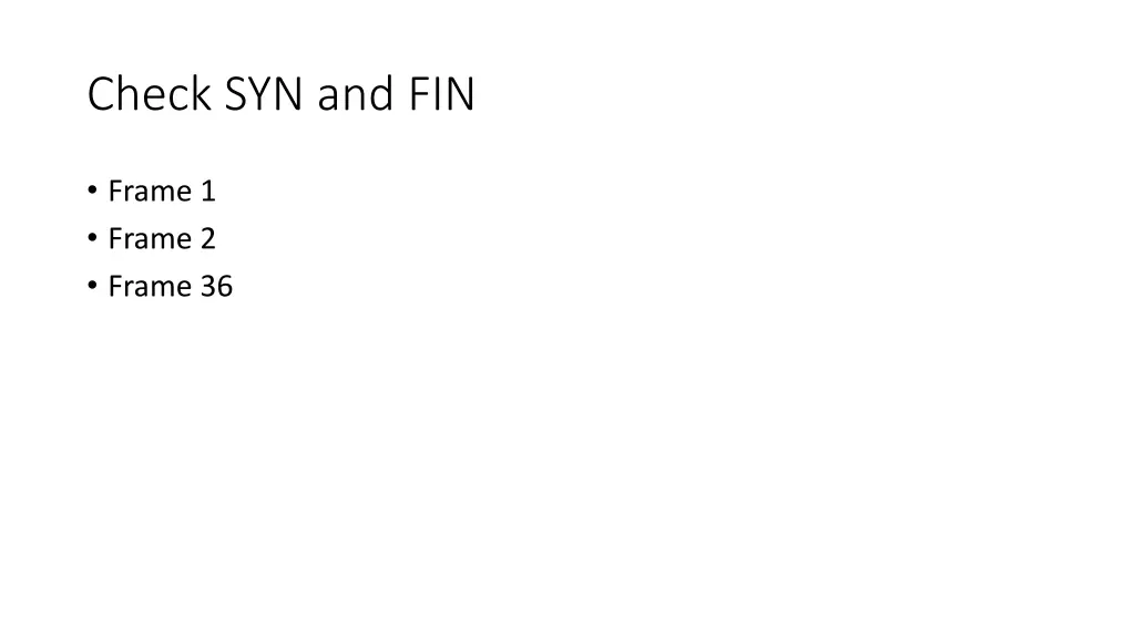 check syn and fin