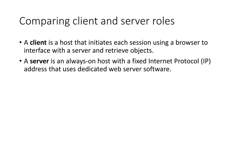 comparing client and server roles 1