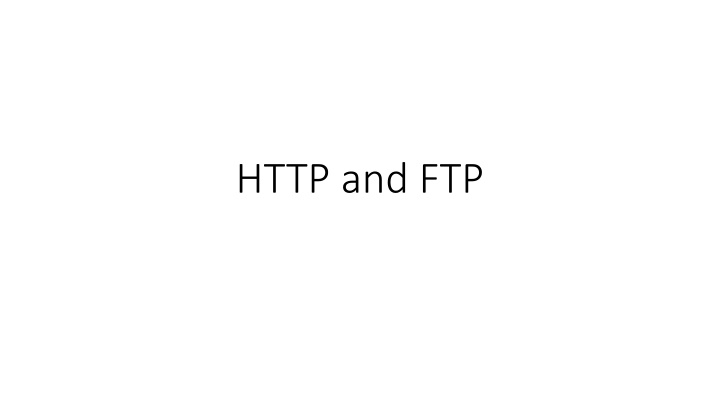 http and ftp