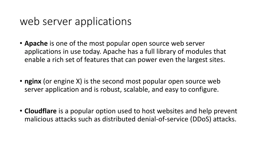 web server applications