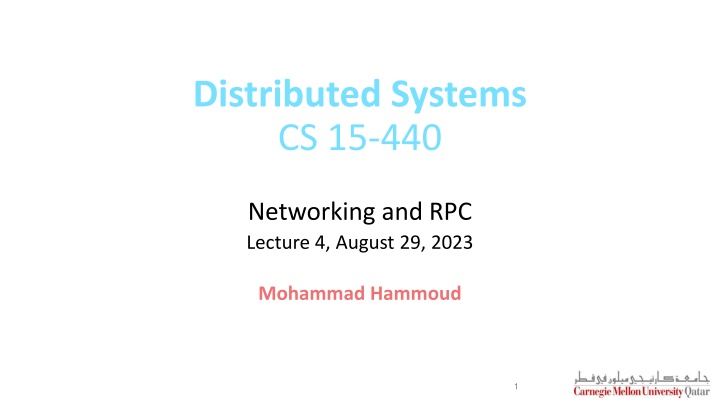 distributed systems cs 15 440