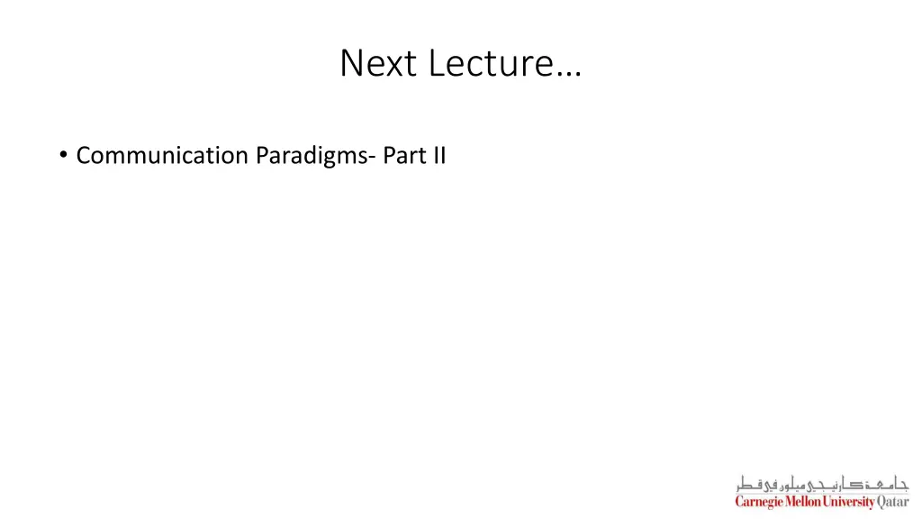 next lecture