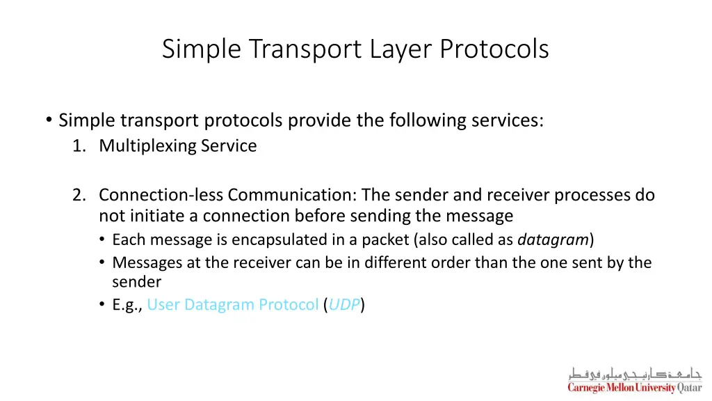 simple transport layer protocols
